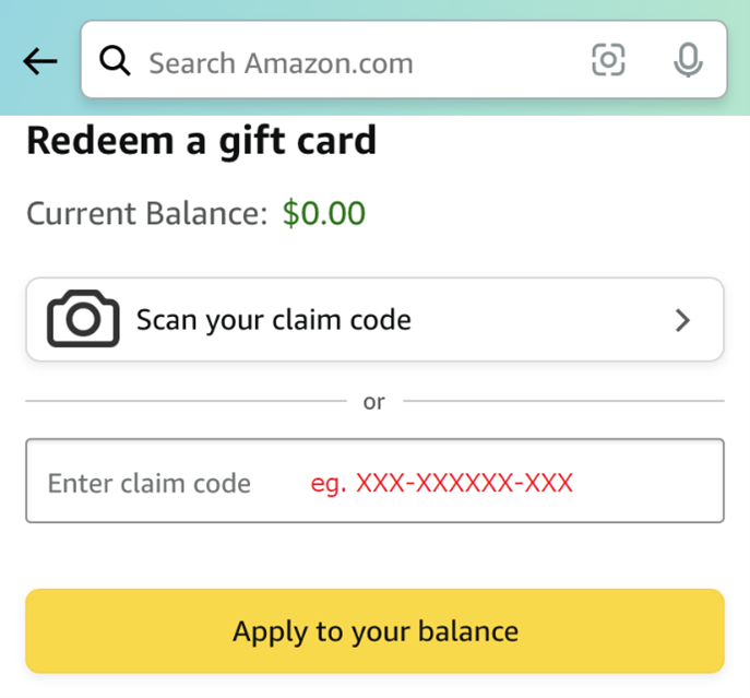 Where to Find  Gift Card Claim Code 